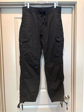Women's Black Cargo Pants with Drawstring Waist | Supplies